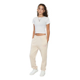 Pantalón De Buzo Niña Teen Beige Corona