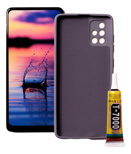 Frontal Touch Compatível Galaxy A71 Biometria + Case + Cola