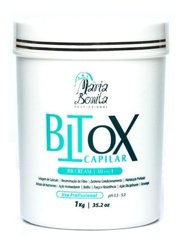 Maria Bonita Botox Capilar Bb Cream 10 Em 1 - Nova Embalagem