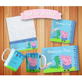 Set De Jardín Con Taza George Peppa Pig Y Amigos