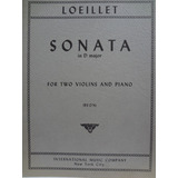 Partitura 2 Violinos E Piano Sonata In D Major - Loillet
