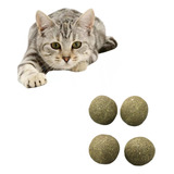 Juguete Pelota Gatos Hierba Gatera Atrayente Catnip Ball X4