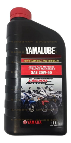 Aceite Yamalube Mineral 20w50 Motos 4t 1l