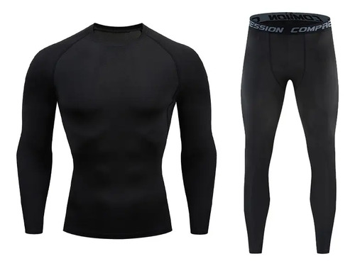 Pantalón Licra + Playera De Compresión Conjunto Gym 2ps | MercadoLibre