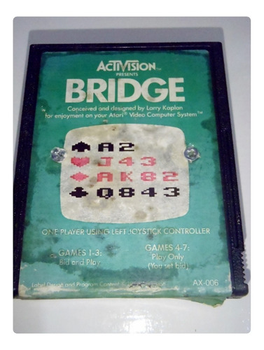 Bridge Cartucho Atari 2600 Rarity *4* Funciona
