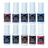 Pack 10 Geles Fotosensible Para Uñas, Gc Nails Flash Galaxy Color Flash Galaxy 1-10