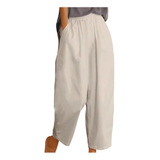 Pantalones Lisos W Para Mujer, Ropa De Calle, Con Bolsillo E