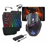 Kit Mobilador Gamer Completo Teclado One Hand E Mouse