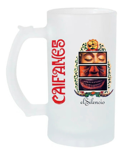 Tarro Cervecero 16oz Caifanes El Silencio Rock Mexicano