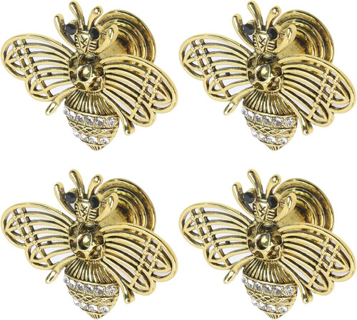 4pcs Bee Cabinet Knobs Drawers Knobs, Home Decorative Fun Ca