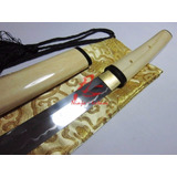 Espada Bengala Shirasaya Katana Aço Carbono Aisi 1095 Corte