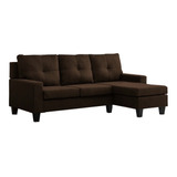 Sala Haelynn Seat Suede Chocolate Izquierda Sillones Sofa