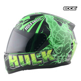 Casco Edge Integral Marvel Hulk Mate Certificado Dot 