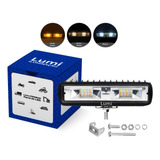 Kit 2 Farol De Barra Led 48w 12v-60v Off Road Caminhão Barco