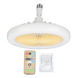 Lampara Led Con Ventilador 3 Tono De Luz Con Control E27 30w