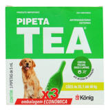 Pipeta Tea Antipulgas 5 Ml Cães De 25,1 A 40 Kg C/3 Pipetas