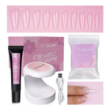 Tobeglam Kit De Puntas De Uñas Y Pegamento En Gel, 500 Punta