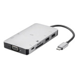 Dock Station Usb-c Hdmi, Vga, Ethernet, Usb 3.0, Sd/ms, 100w