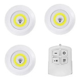 Set 3 Luz Led Inalambricas Control Remoto Timer Dimer 