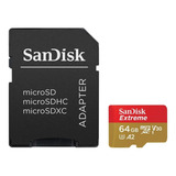 Cartão De Memória Micro Sd 64gb + Adaptador Sd Sandisk