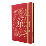 Cuaderno Mooving Notes Harry Potter A5 Cosido  Tapa Dura Color Rojo