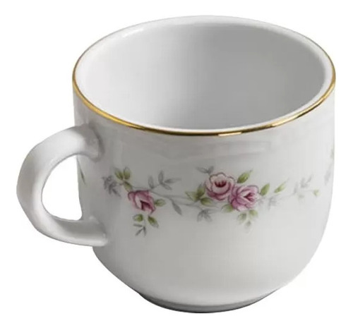 Set 6 Tazas Desayuno Porcelana Tsuji Decorada 1869