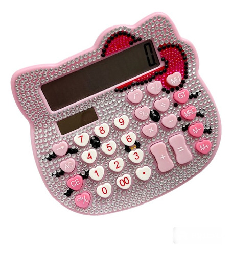 Calculadora Kawaii Hellokitty Con Diamantes, Oficina Escuela