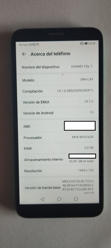 Huawei Y5p 32 Gb Verde 2 Gb Ram