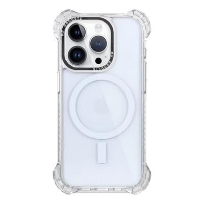 Mr. Gadgets Funda De Uso Rudo Para iPhone, Diseño Magnetico, Case Transparente De Acrilico Epoxi, Máxima Protección Con Tecnología Ultra Bounce, Anti-caídas Compatible Con iPhone 15 Pro Max 6.7 | Meses sin interés