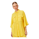 Camisa Lança Perfume Alongada V23 Amarelo Feminino