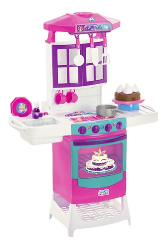 Cozinha Meg Doll Eletrônica Armário Fogão Pia Sai Água