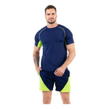 Camiseta Alta Transpiração E Short Dry Fit Conjunto Fitness