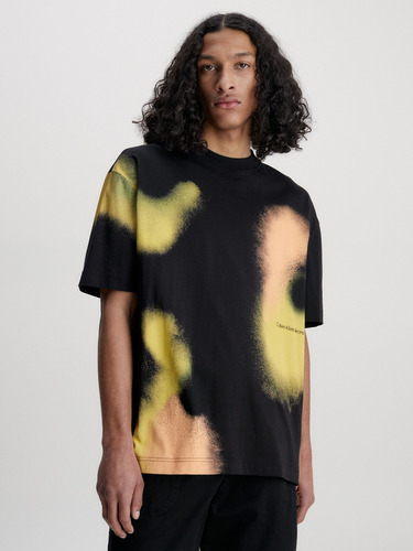 Polera Graphic Spray Negro Calvin Klein