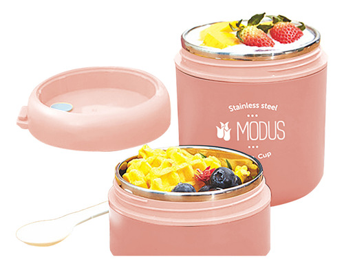 Modus 304 Inox Marmita Lancheira Infantil Dupla Camada 710ml