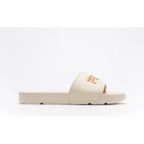  Sandália Slide Fila Drifter Basic Raw White/golden/almond Buff 35 Br Para Adulto  -  Feminino