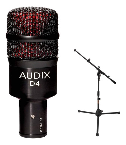 Audix D4 Hypercardioid Dynamic Instrument Micrófono Con Sopo