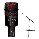 Audix D4 Hypercardioid Dynamic Instrument Micrófono Con Sopo