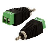 Adaptador Borne Para Plug Rca Macho Kit C/ 4