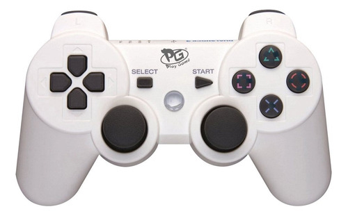 Controle Joystick Compatível  Ps3 Play Game Branco
