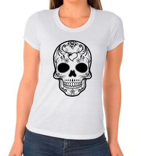 Camiseta Caveira Mexicana Skull Mexican Camisa C31