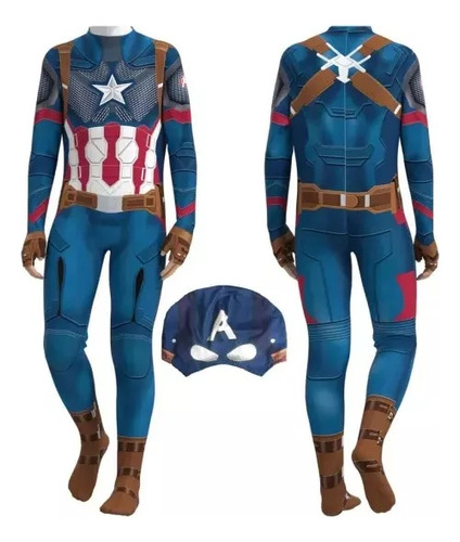 Captain America Halloween Fiesta Mono Cosplay Disfraz Y Másc