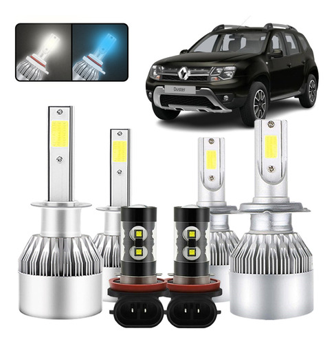 Kit De Focos Led H1 H7 H11 Para Renault Duster 2013-2019