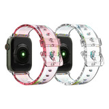 2 Correas Serie Transparen Para Apple Watch Ultra 9 8 7 6 Se