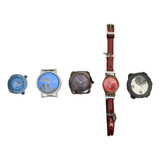 Lote De 5 Relojes Benetton, Swatch Y Paddle Watch