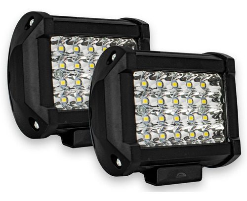 Par Faro 24 Led Tipo Dually Auxiliar Luz Estrobo Y Fija