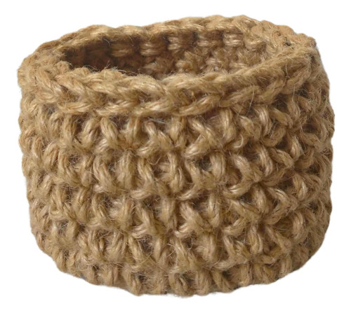 Canasto Cesto Organizador Tejido Crochet Yute Porta Maceta