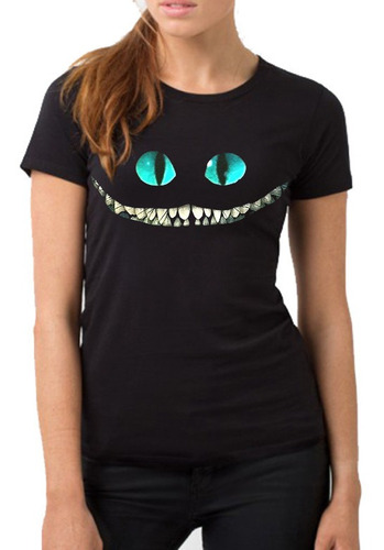 Playera O Camiseta Gato Chesire Sonriente Moda Unisex Magico