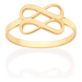 Anel Rommanel Infinitos Delicado Banhado Ouro 18k Original