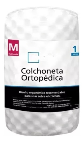 Colchoneta Cubre Colchon Ortopedica Matrimonial Confortable.