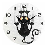 Reloj De Pared - Baofu - Reloj De Pared Con Diseño De Gato, 
